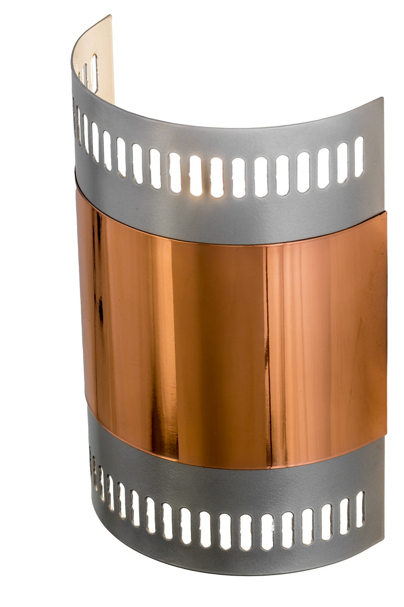 Meyda Tiffany 164967 One Light Wall Sconce, Nickel/Polished Copper