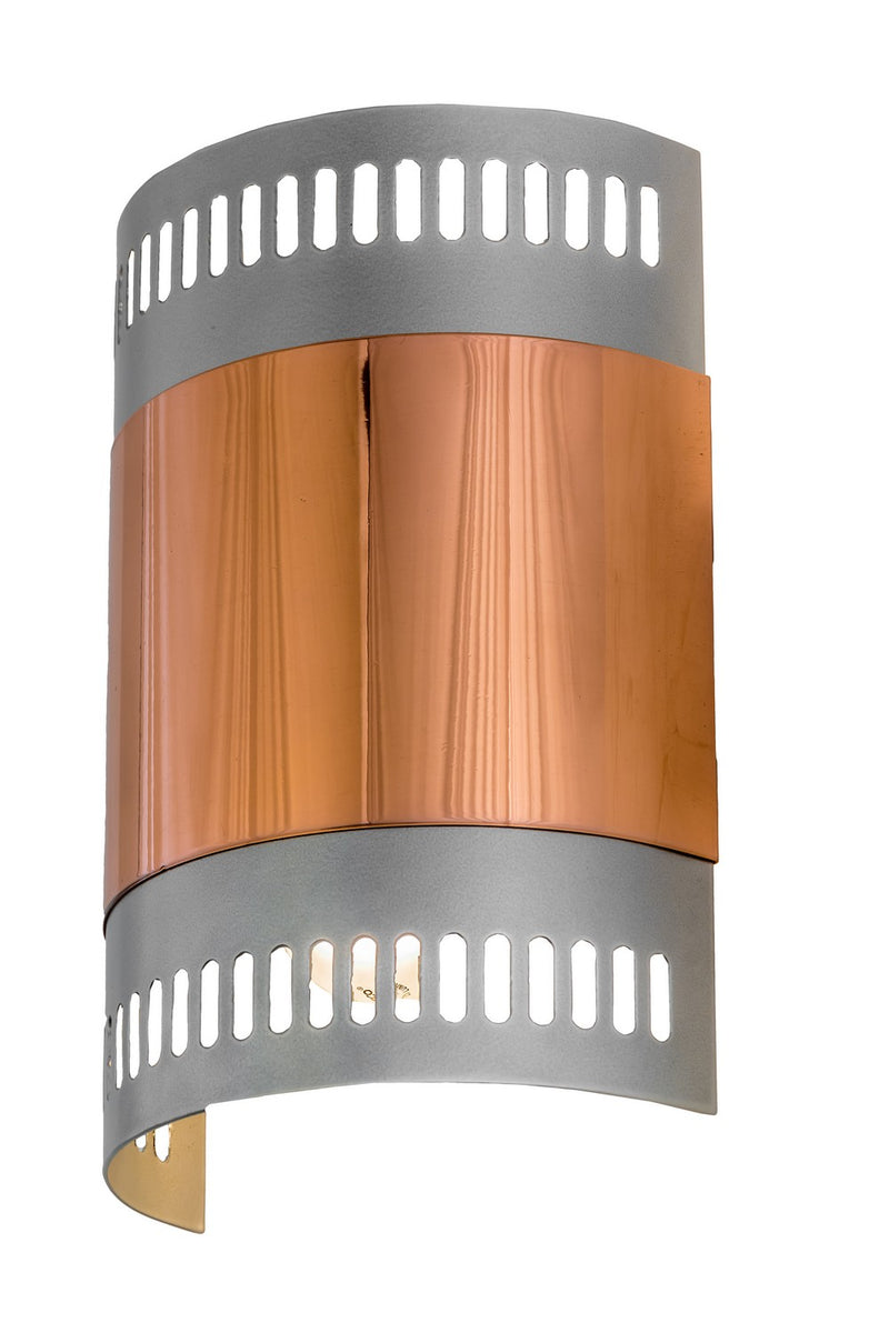Meyda Tiffany 164967 One Light Wall Sconce, Nickel/Polished Copper