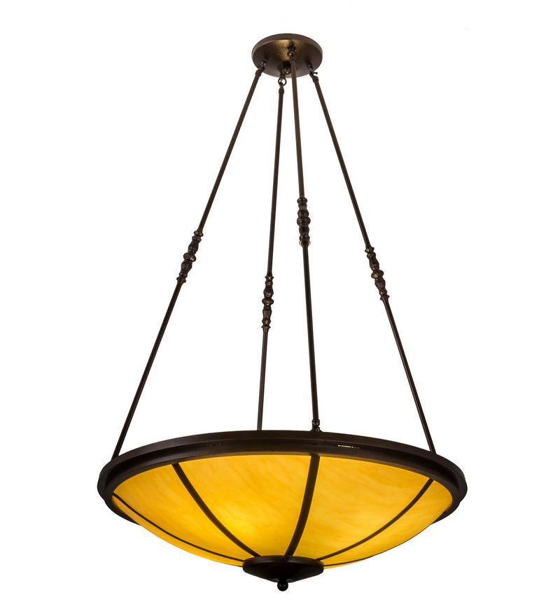 Meyda Tiffany 165061 Four Light Semi-Flushmount, Copper Vein