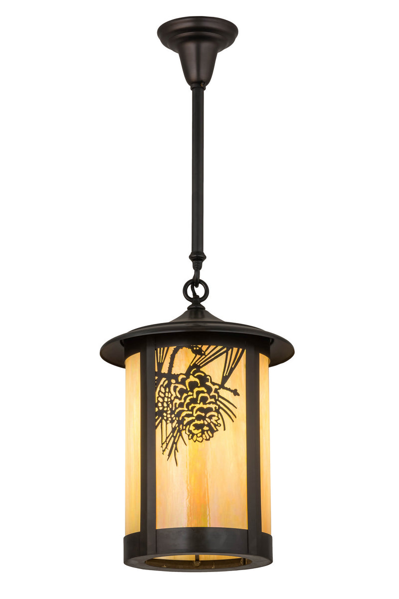 Meyda Tiffany 166028 One Light Pendant, Craftsman Brown
