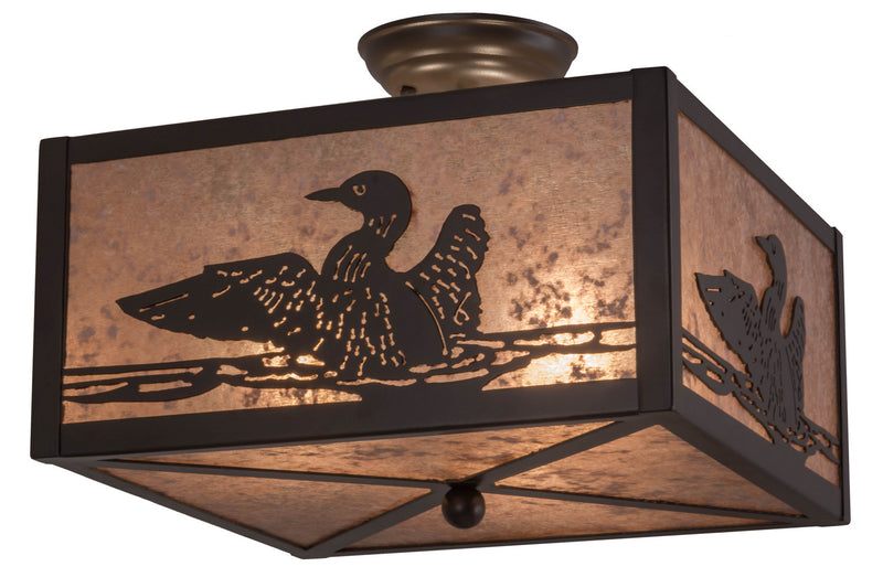 Meyda Tiffany 166367 Three Light Flushmount, Timeless Bronze