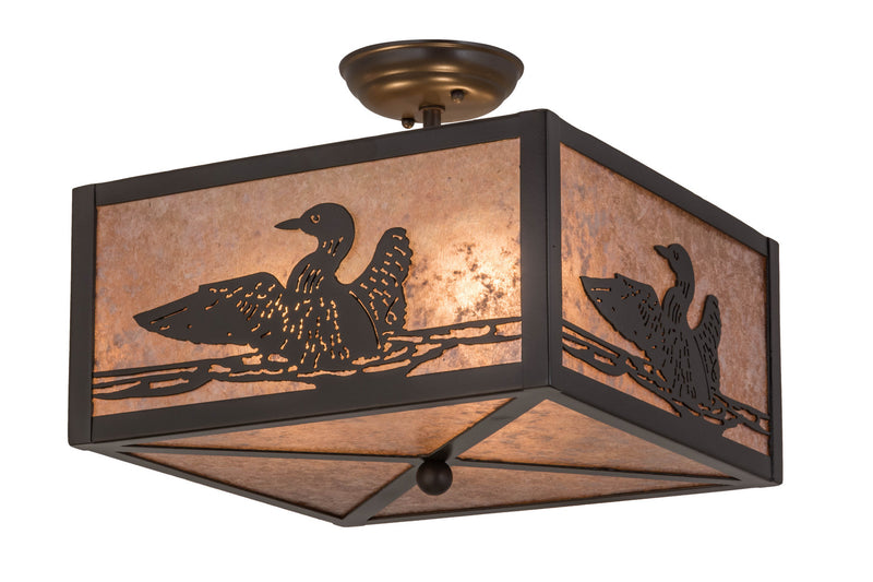 Meyda Tiffany 166369 Three Light Flushmount, Timeless Bronze