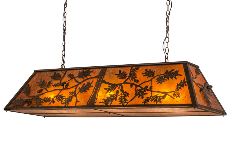 Meyda Tiffany 166417 Nine Light Oblong Pendant, Antique Copper