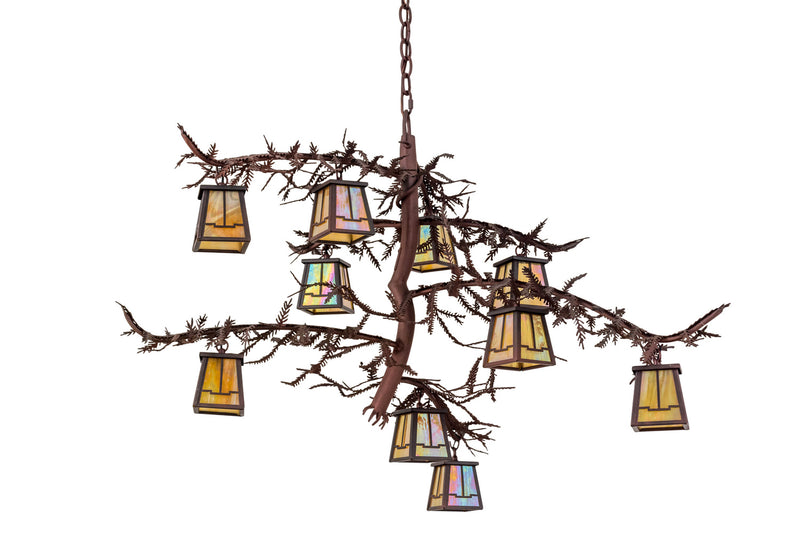 Meyda Tiffany 166759 Ten Light Chandelier, Rust/Wrought Iron