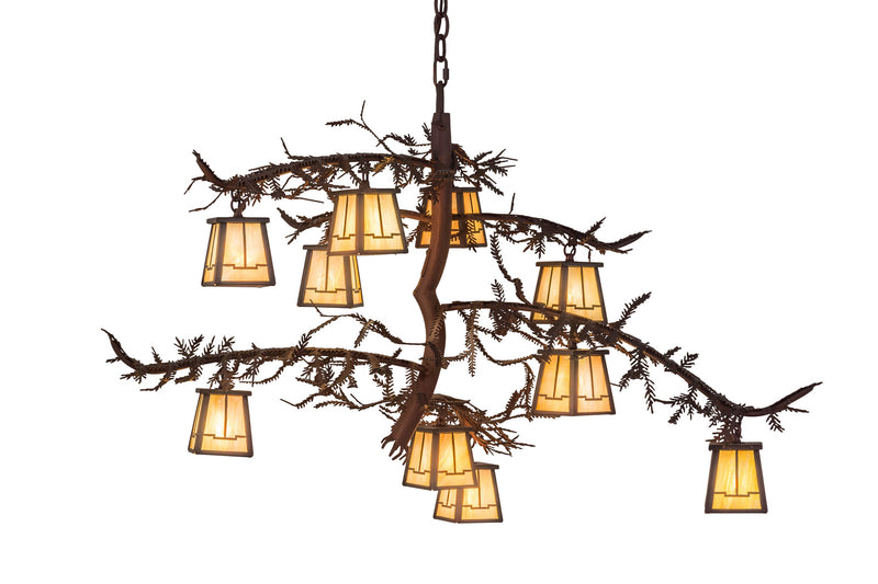Meyda Tiffany 166759 Ten Light Chandelier, Rust/Wrought Iron