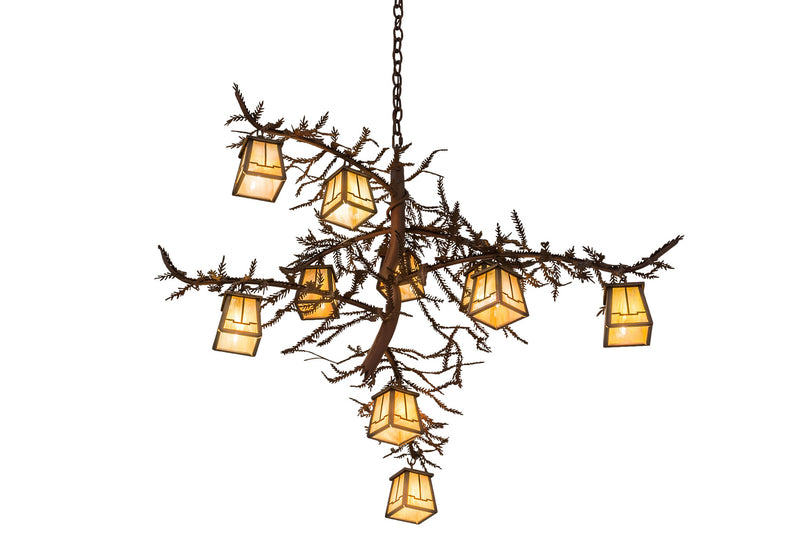 Meyda Tiffany 166759 Ten Light Chandelier, Rust/Wrought Iron