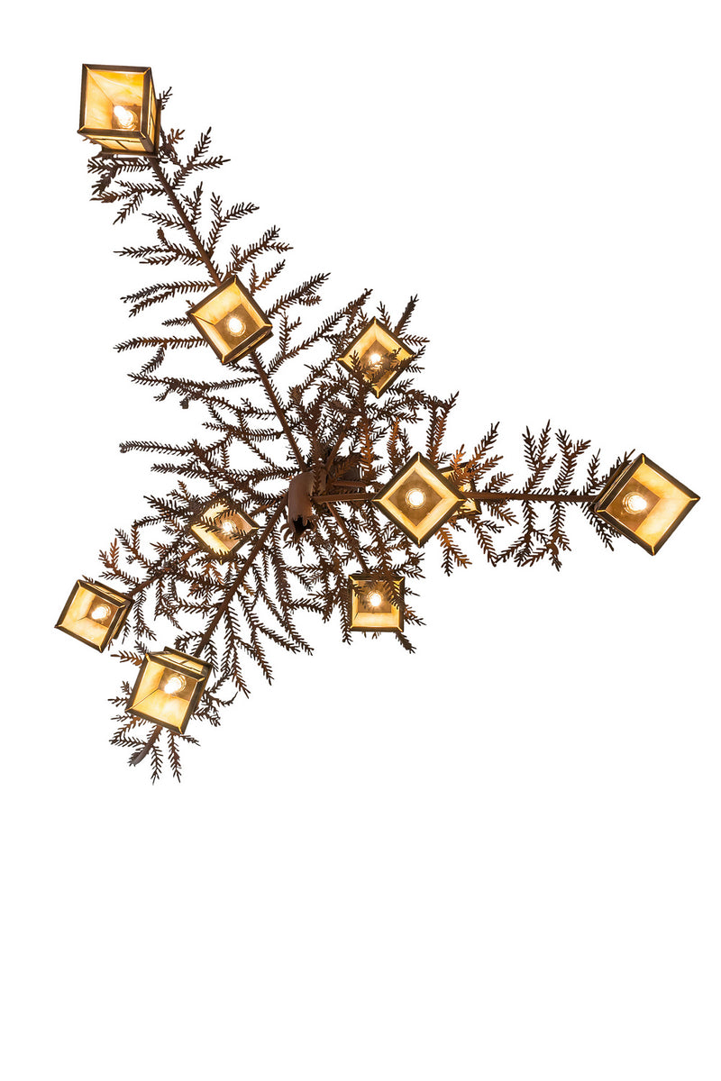 Meyda Tiffany 166759 Ten Light Chandelier, Rust/Wrought Iron