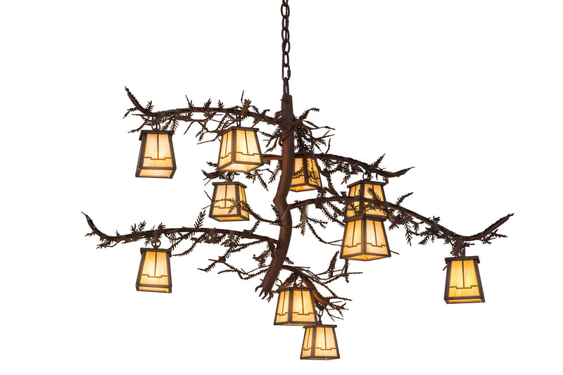 Meyda Tiffany 166759 Ten Light Chandelier, Rust/Wrought Iron