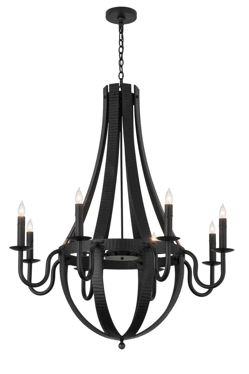Meyda Tiffany 166800 Eight Light Chandelier, Costello Black