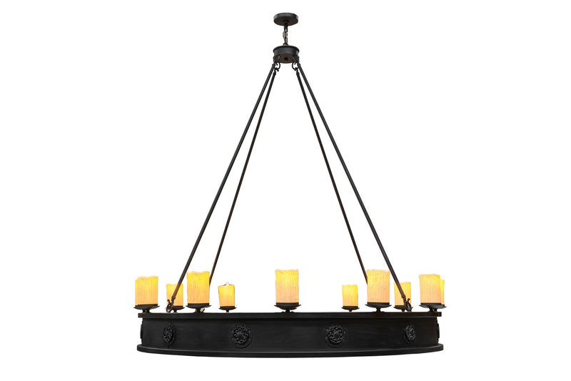 Meyda Tiffany 166955 12 Light Chandelier, Black Metal