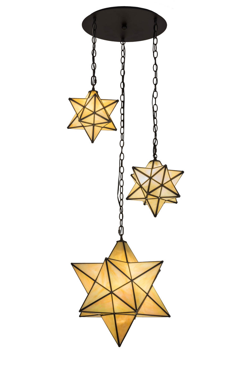 Meyda Tiffany 166958 Three Light Pendant, Oil Rubbed Bronze