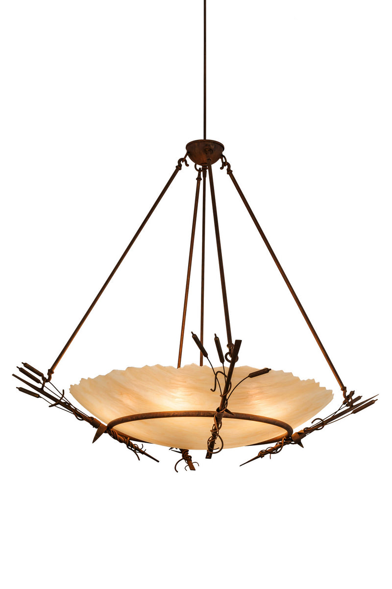 Meyda Tiffany 167825 Six Light Inverted Pendant, Cortez Gold