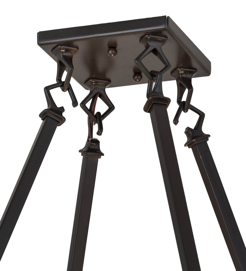 Meyda Tiffany 169069 Two Light Inverted Pendant, Timeless Bronze