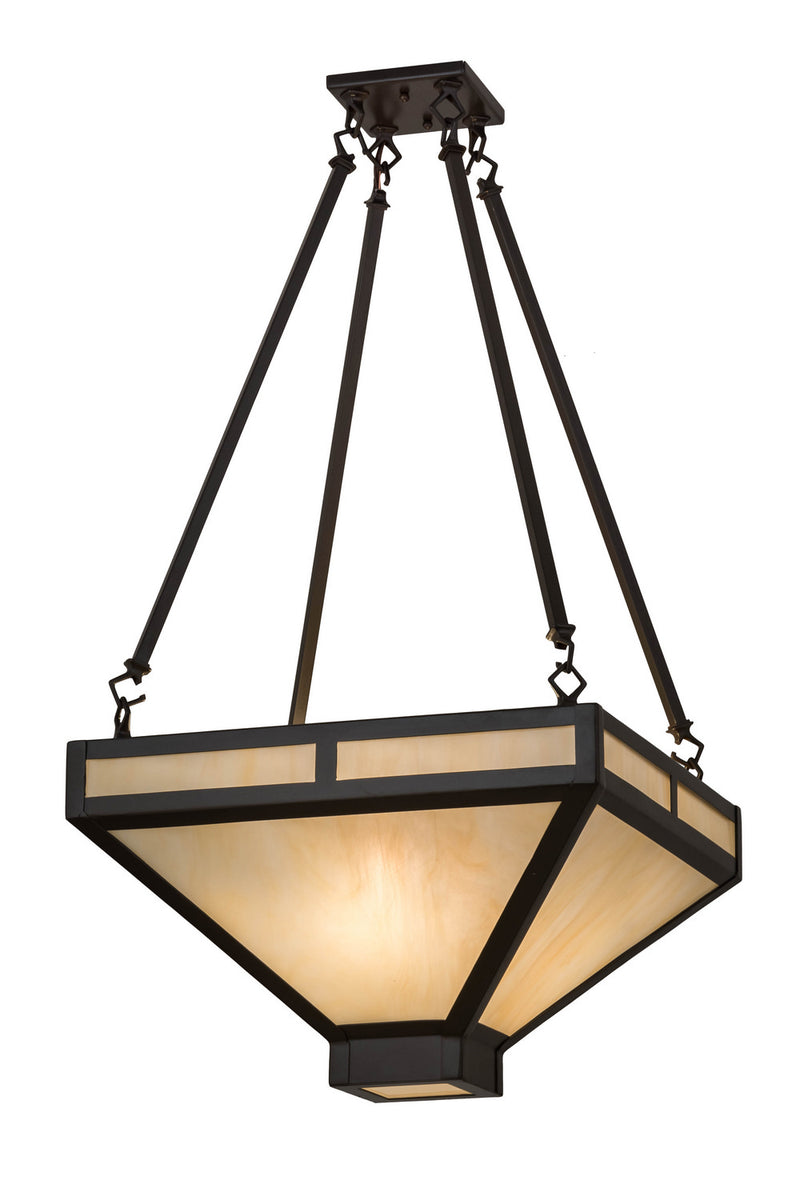 Meyda Tiffany 169069 Two Light Inverted Pendant, Timeless Bronze