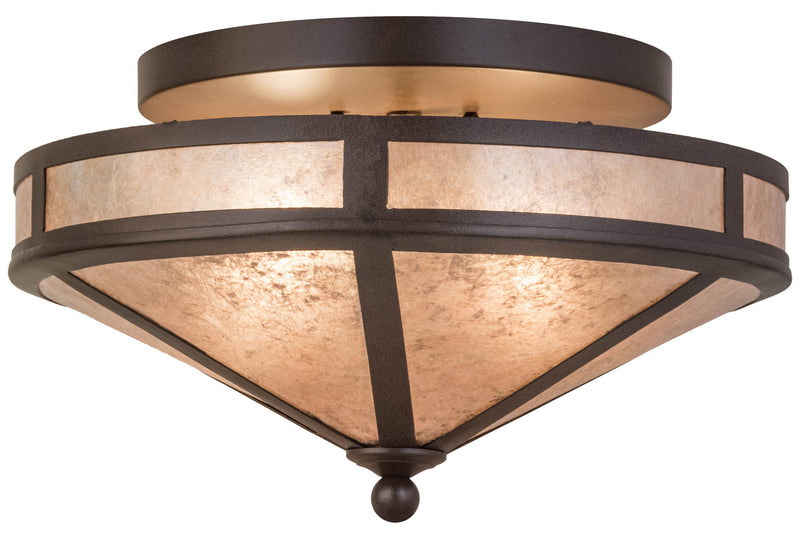 Meyda Tiffany 169160 Two Light Flushmount, Cafe Noir