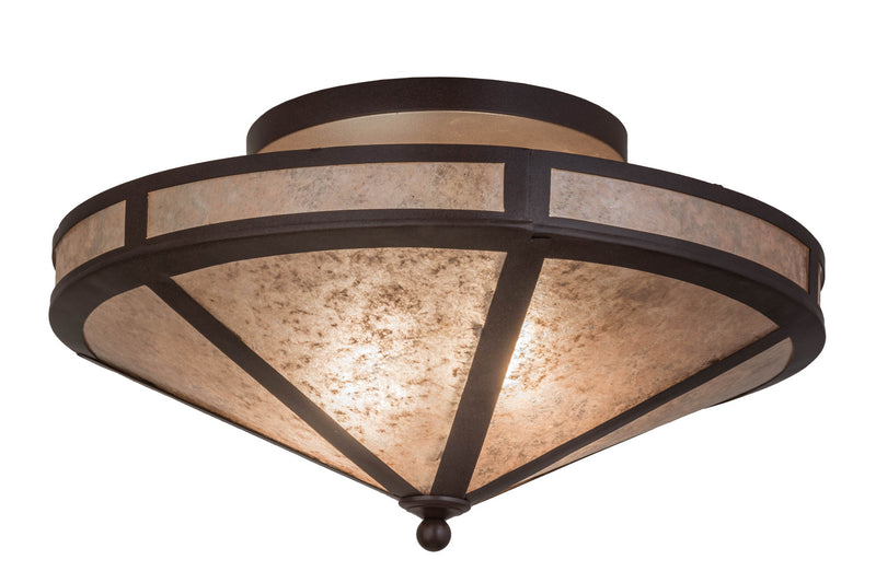 Meyda Tiffany 169174 Two Light Flushmount, Cafe Noir