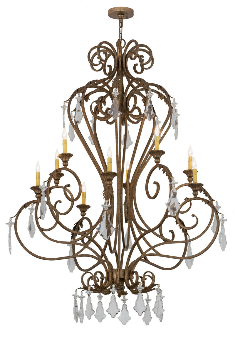 Meyda Tiffany 169309 Ten Light Chandelier, Spanish Gold