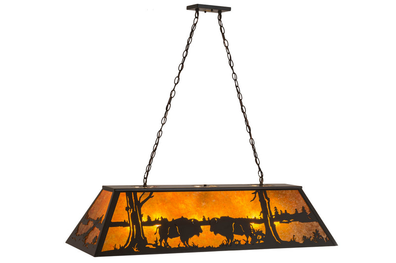 Meyda Tiffany 169336 Six Light Pendant, Timeless Bronze