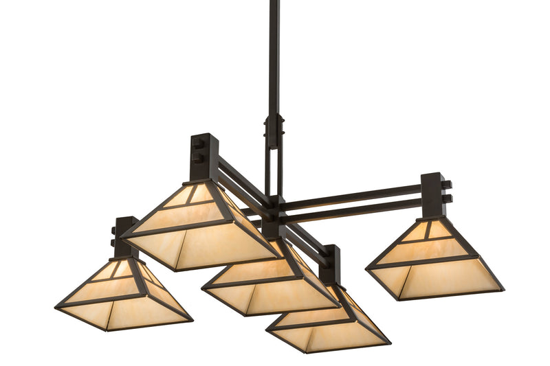 Meyda Tiffany 169500 Five Light Island Pendant, Timeless Bronze