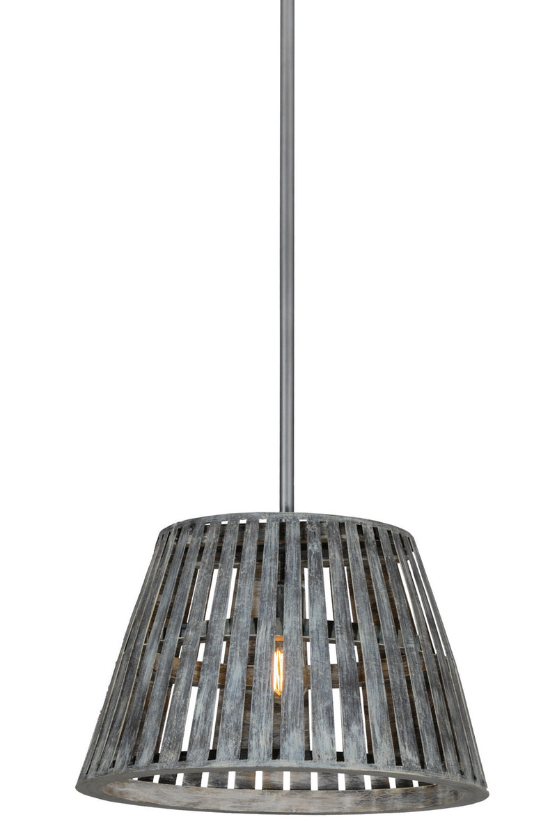 Meyda Tiffany 169518 One Light Pendant, Weathered Wicker