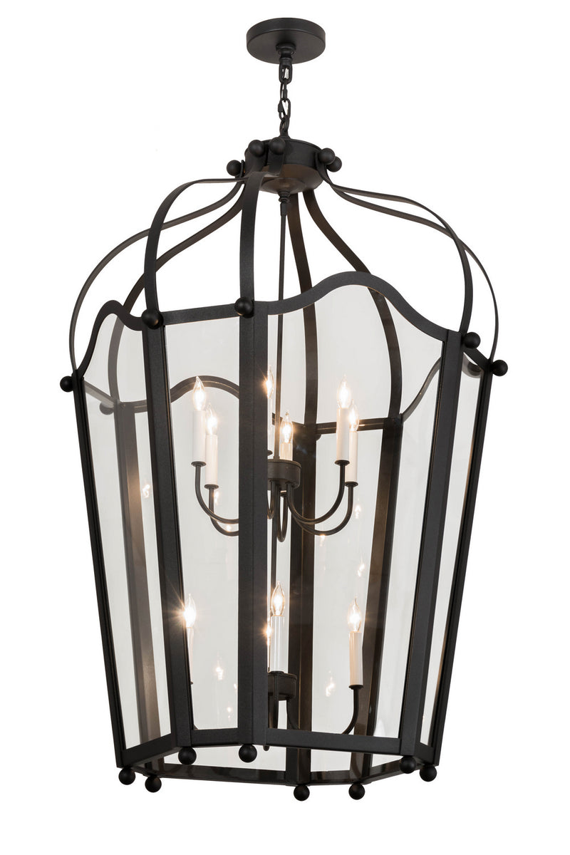 Meyda Tiffany 170055 Ten Light Pendant, Textured Black
