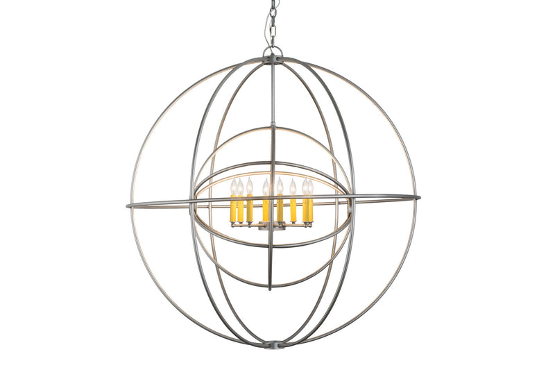 Meyda Tiffany 170407 Eight Light Chandelier, Nickel