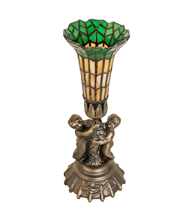Meyda Tiffany 18451 One Light Mini Lamp, Antique Brass