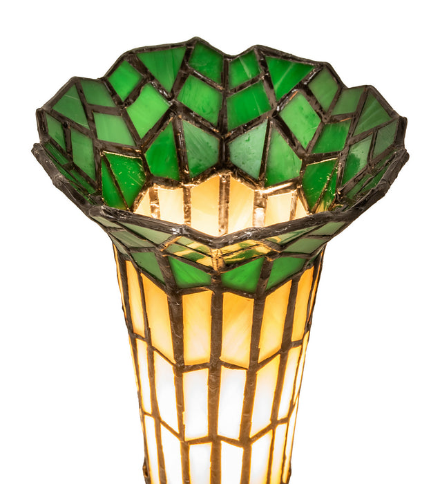 Meyda Tiffany 18451 One Light Mini Lamp, Antique Brass