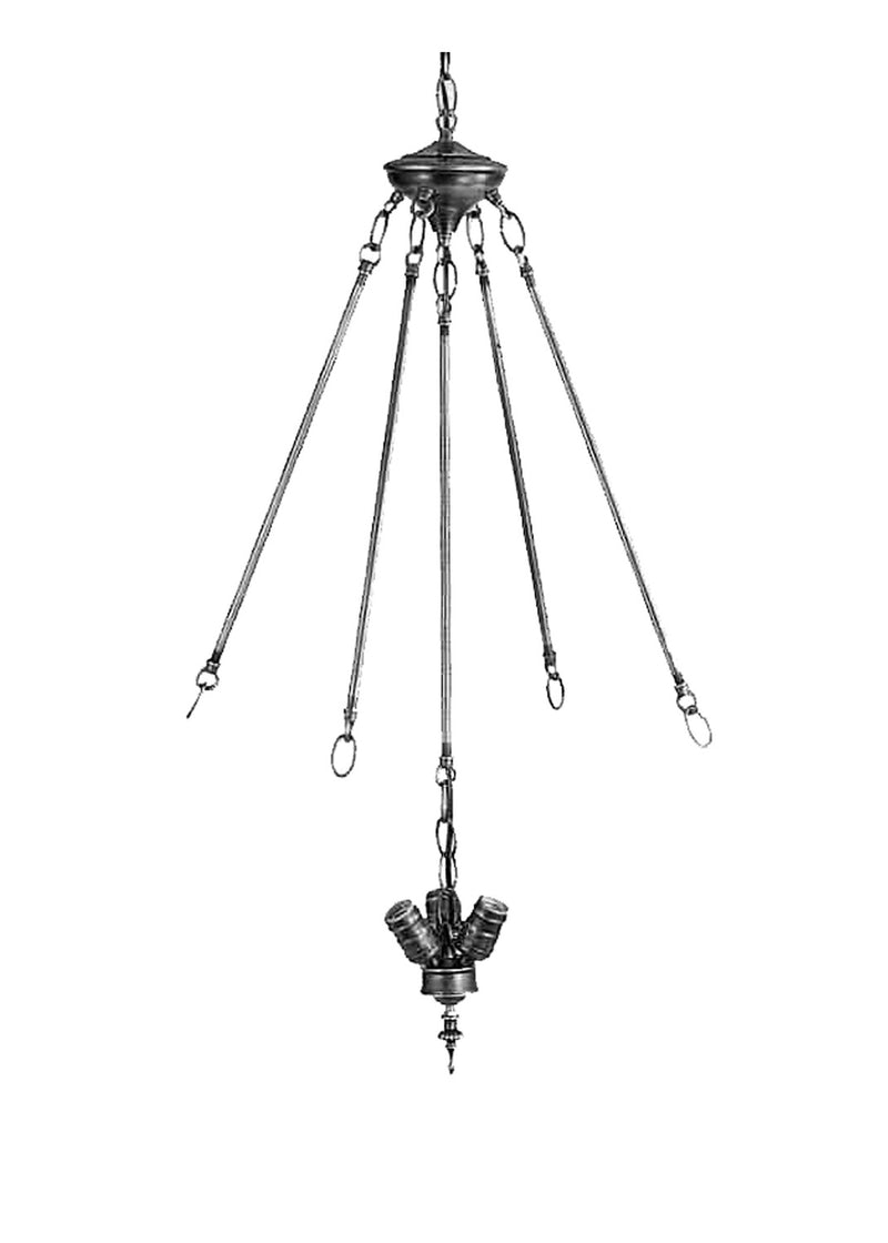 Meyda Tiffany 20396 Three Light Cluster Invert, Mahogany Bronze