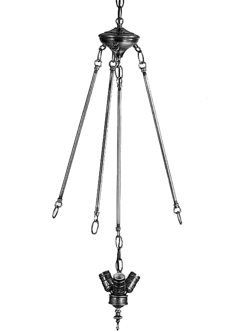 Meyda Tiffany 20515 Three Light Clstr Invert, French Bronzed