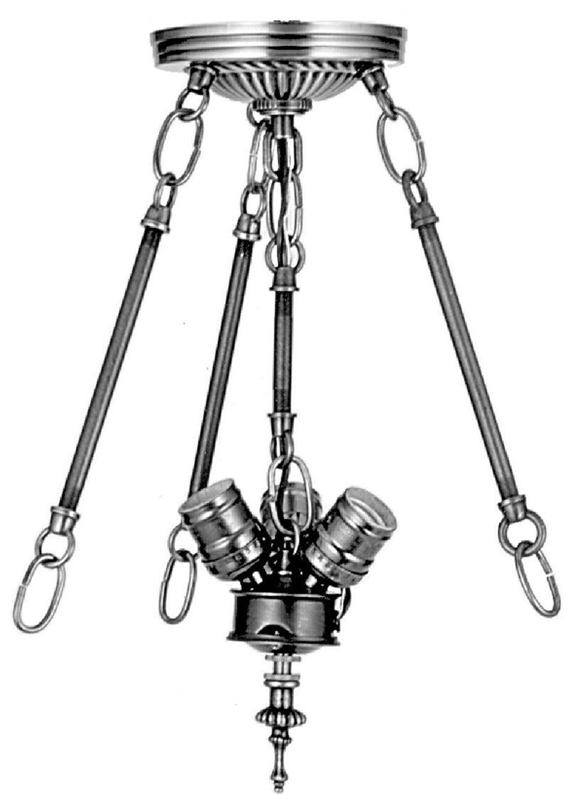 Meyda Tiffany 28167 Three Light Inverted Pendant Hardware, Mahogany Bronze
