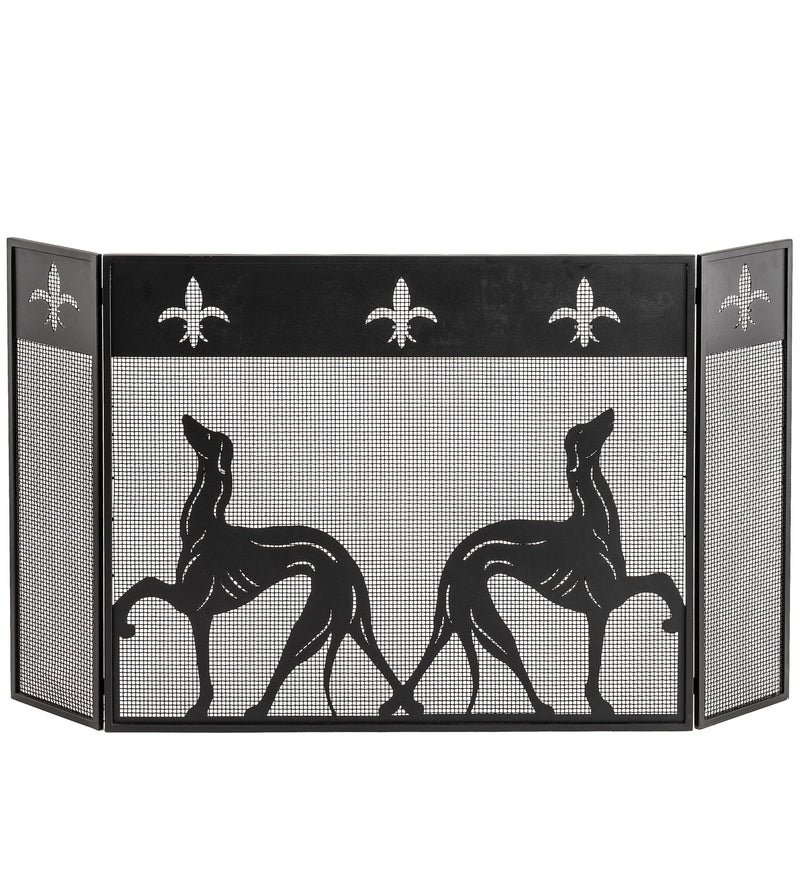 Meyda Tiffany 29440 Fireplace Screen, Textured Black
