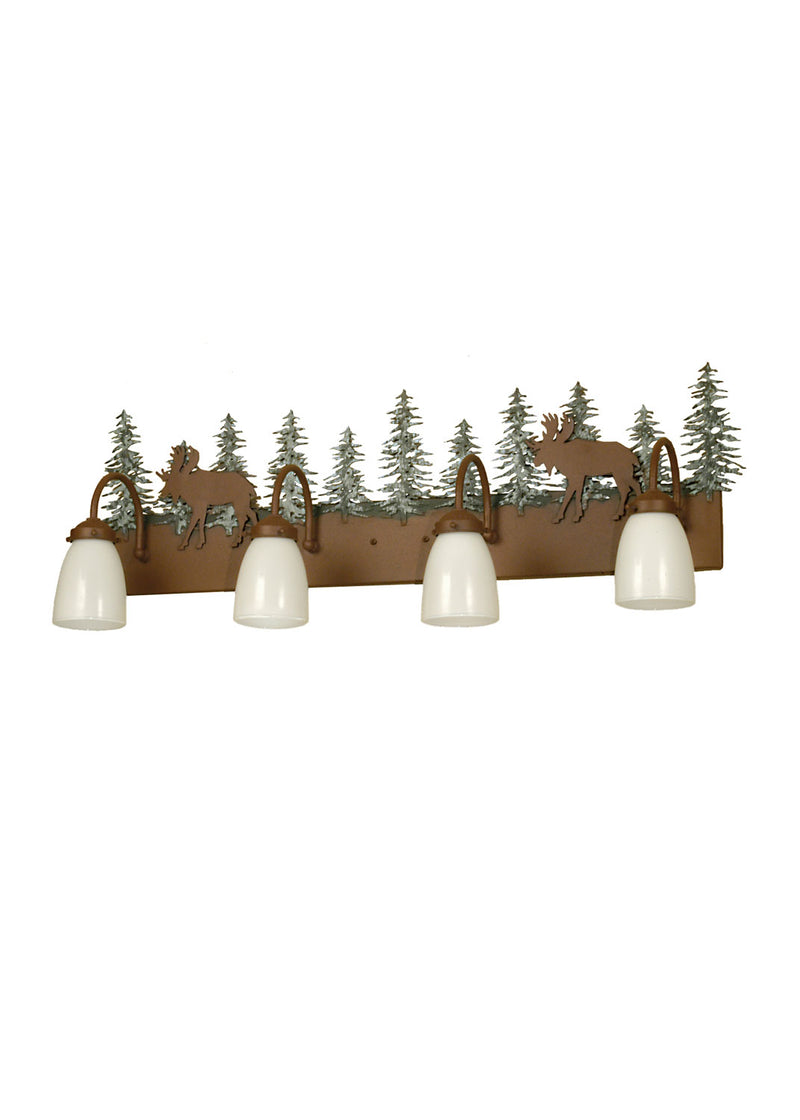 Meyda Tiffany 29474 Four Light Vanity, Rust