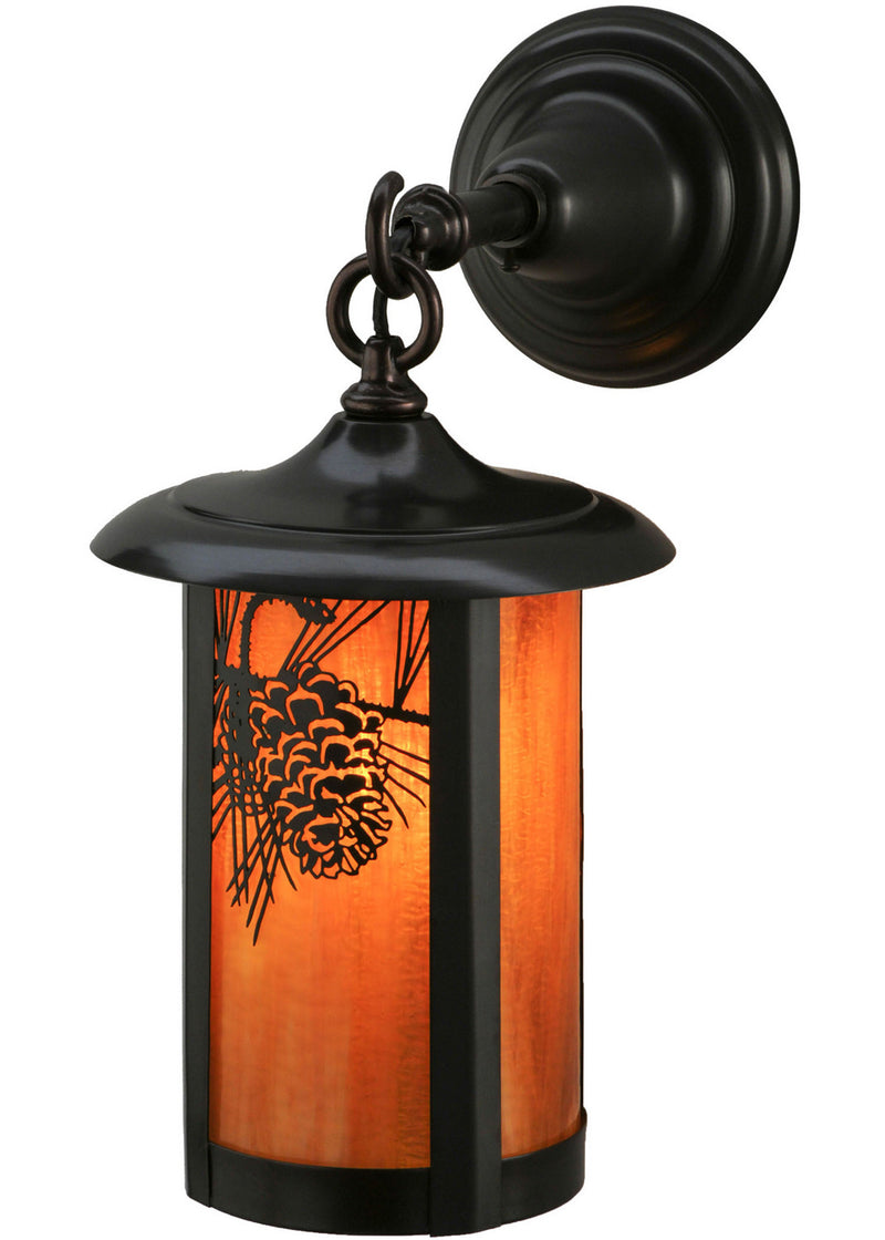 Meyda Tiffany 43809 One Light Wall Sconce, Craftsman Brown