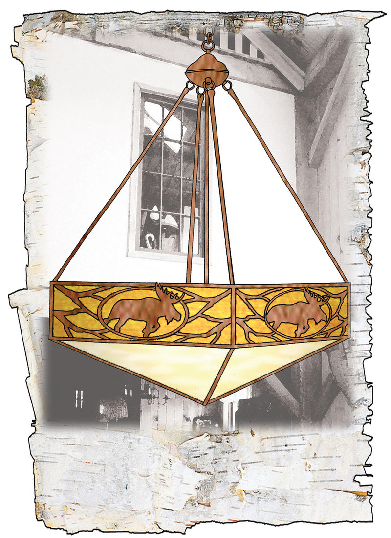 Meyda Tiffany 51508 Three Light Pendant, Antique Copper