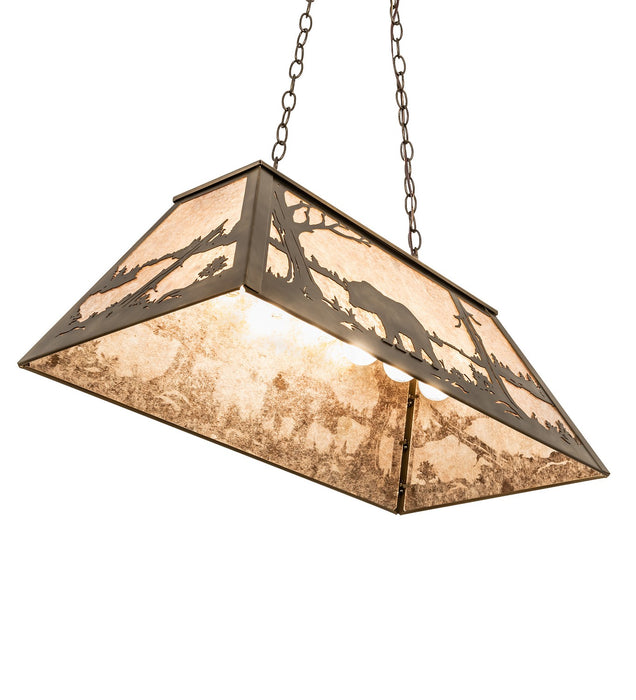 Meyda Tiffany 51510 Six Light Oblong Pendant, Antique Copper