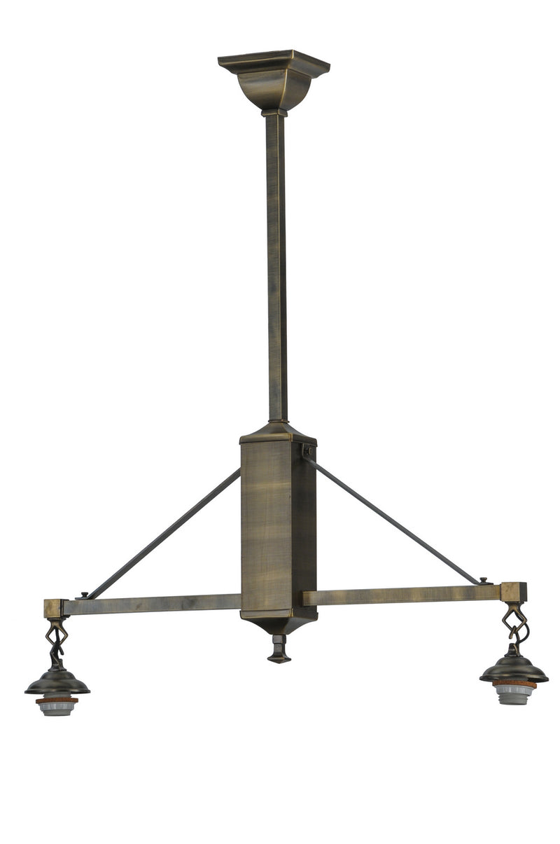 Meyda Tiffany 52169 Two Light Island Pendant Hardware, Antique Brass