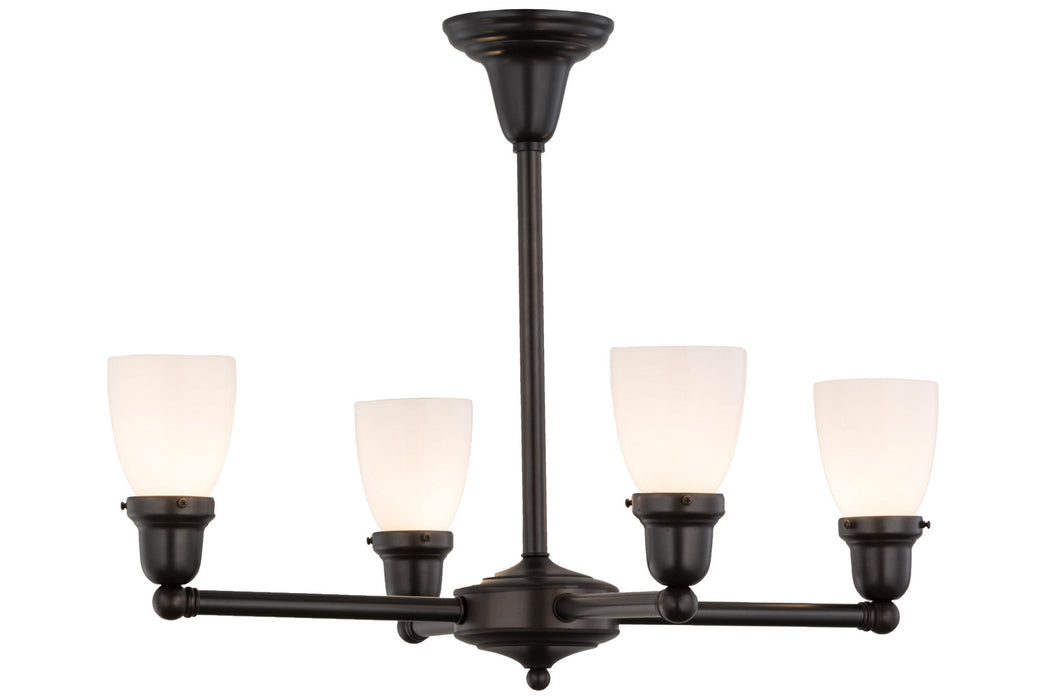 Meyda Tiffany 56476 Four Light Chandelier, Craftsman Brown