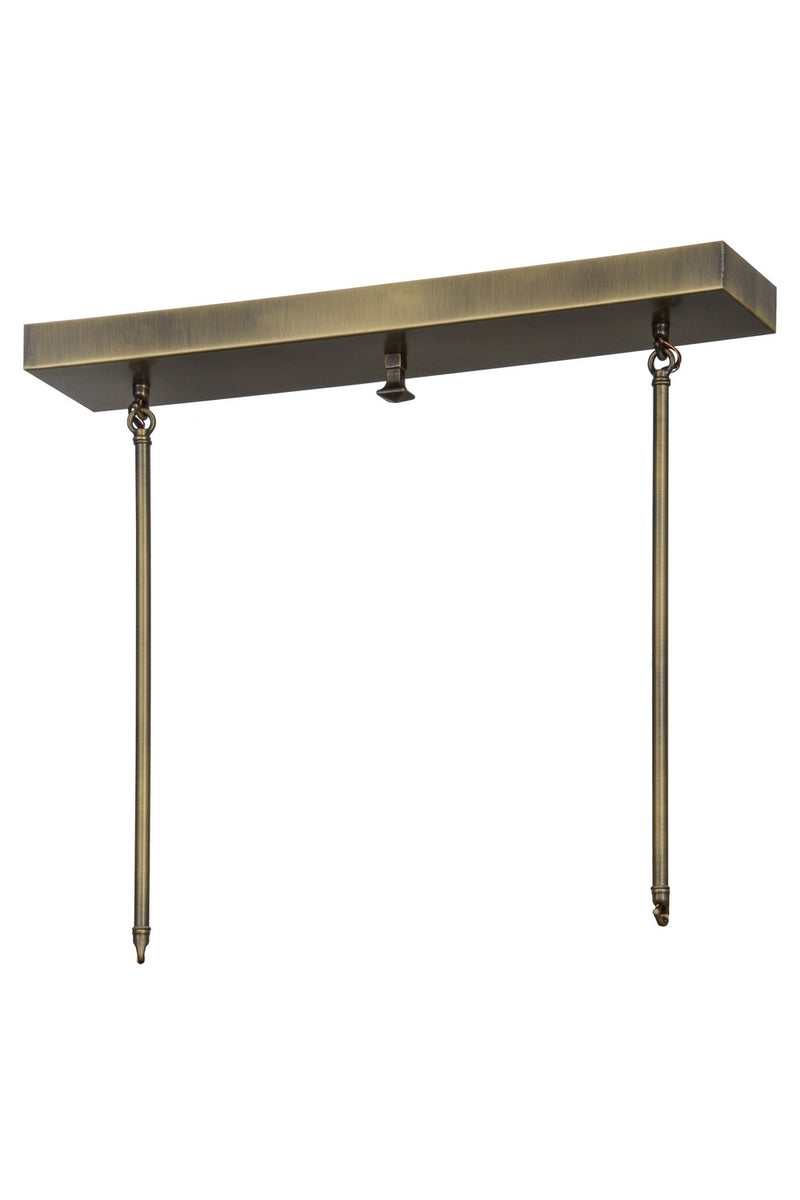 Meyda Tiffany 57167 Two Light Island Pendant Hardware, Antique Brass