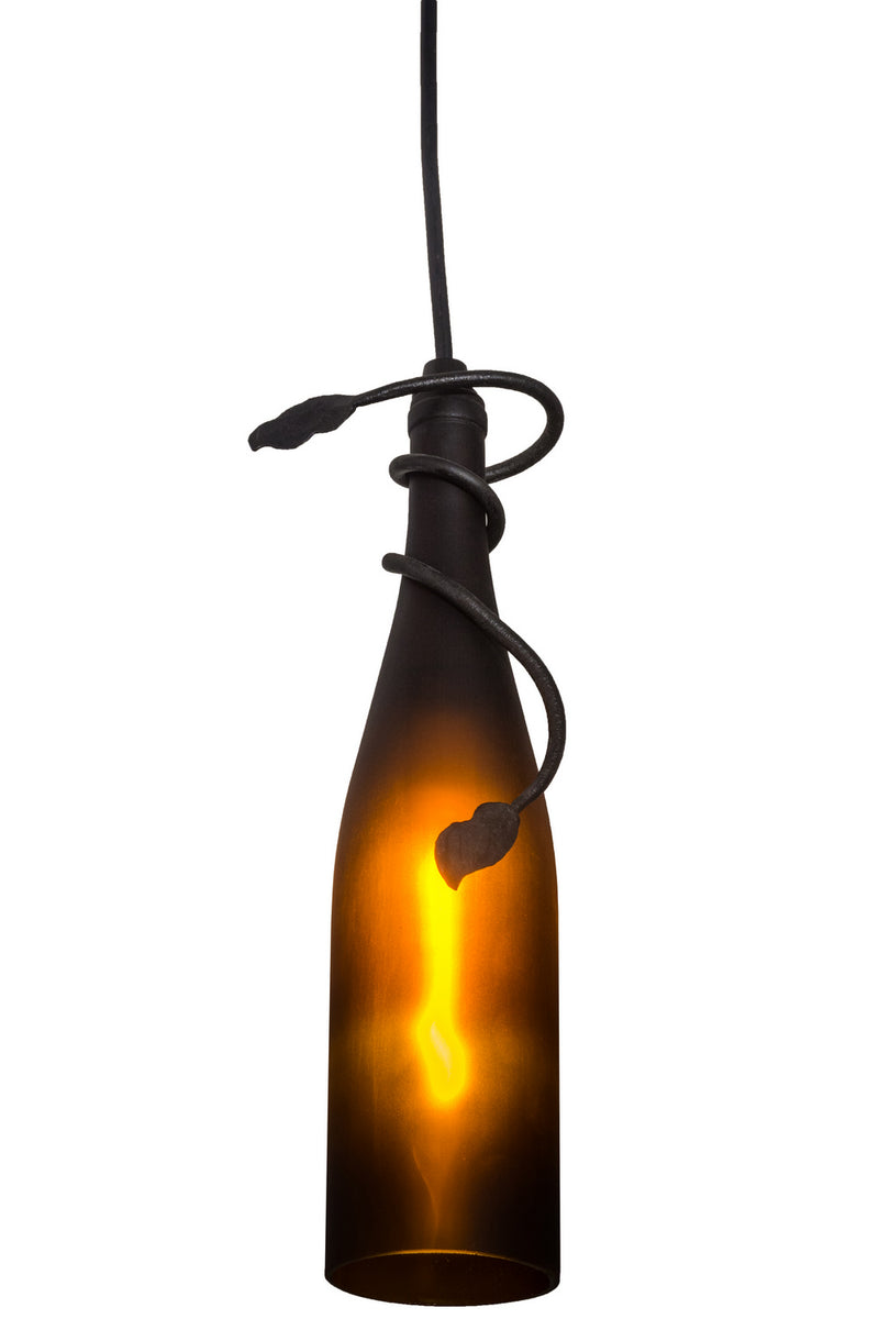 Meyda Tiffany 65092 One Light Mini Pendant, Black Metal