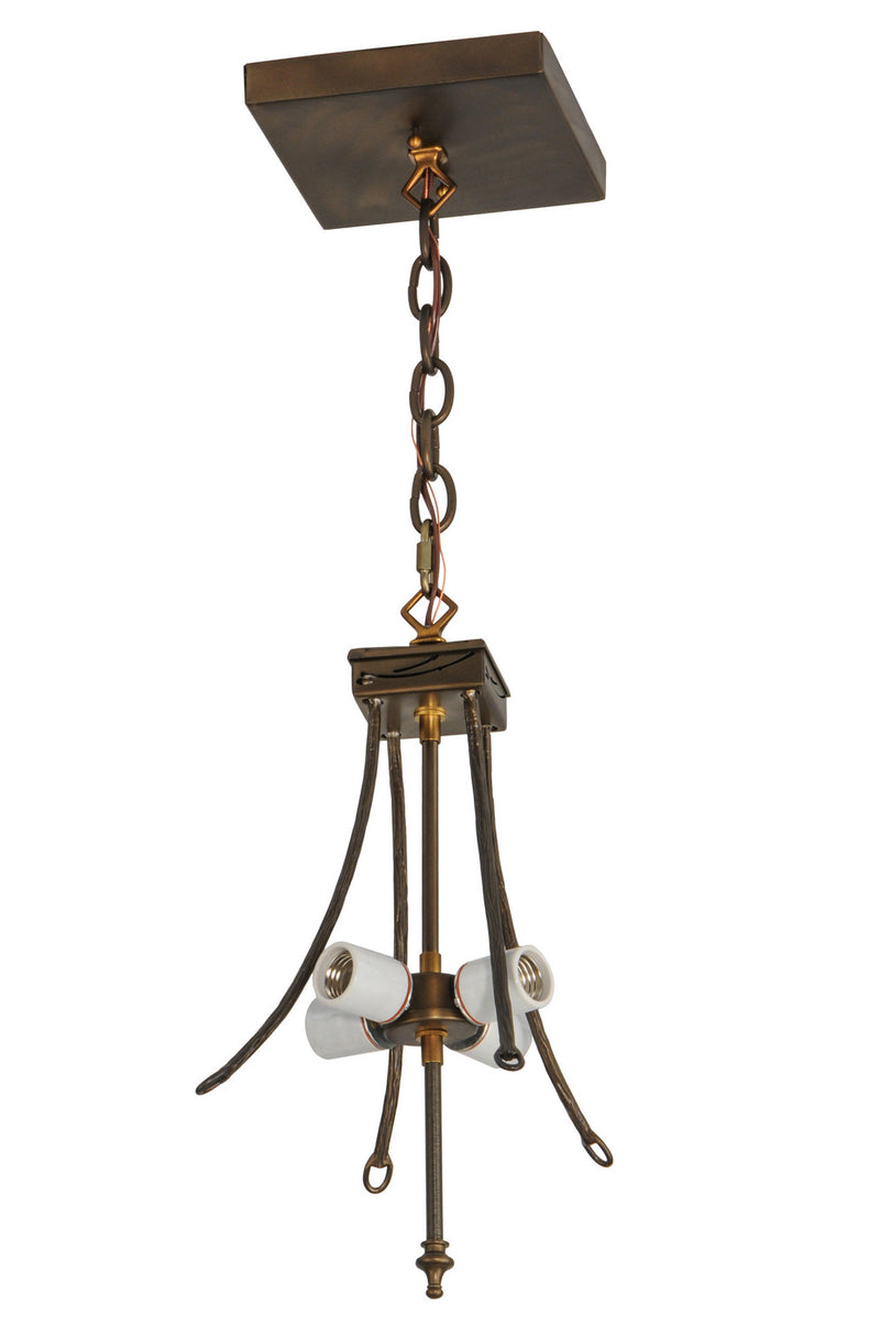 Meyda Tiffany 68058 Four Light Inverted Pendant Hardware, Antique Copper