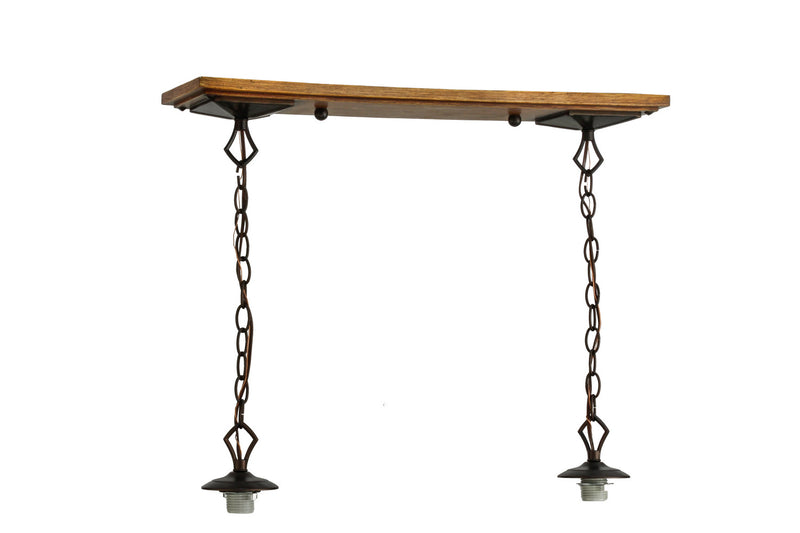 Meyda Tiffany 77969 Two Light Island Pendant Hardware, Mahogany Bronze