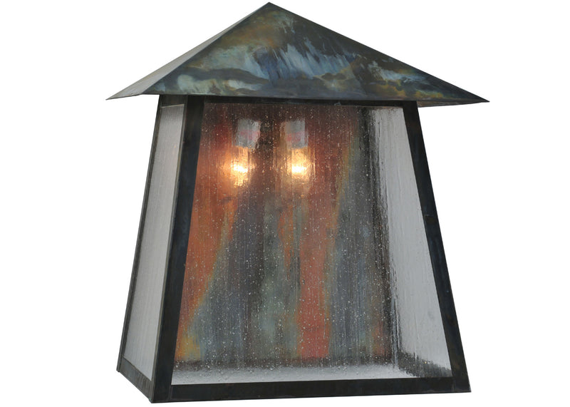 Meyda Tiffany 99597 Two Light Wall Sconce, Vintage Brass