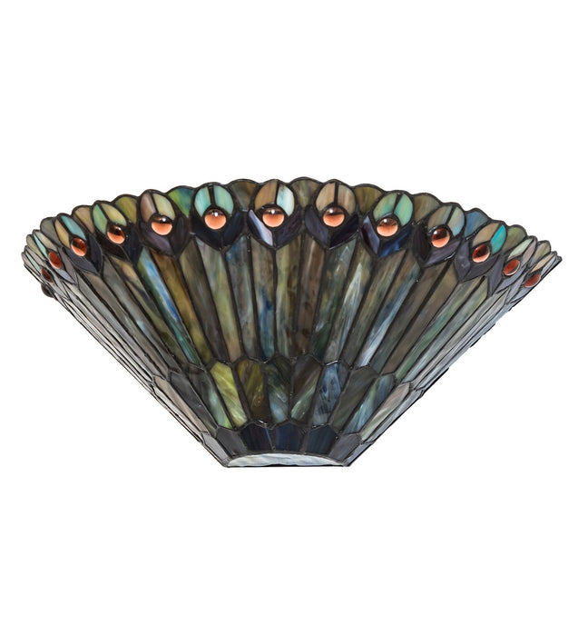 Meyda Tiffany 82882 17" Wall Sconce, Craftsman Brown On Brass