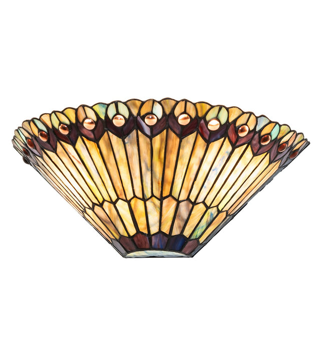 Meyda Tiffany 82882 17" Wall Sconce, Craftsman Brown On Brass