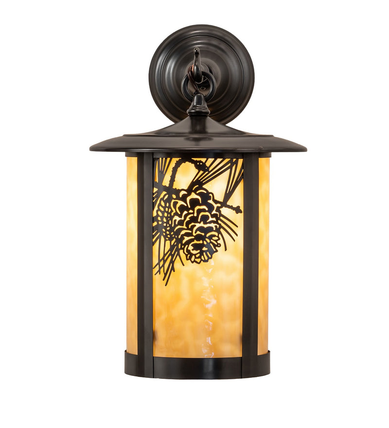 Meyda Tiffany 90973 One Light Wall Sconce, Craftsman Brown