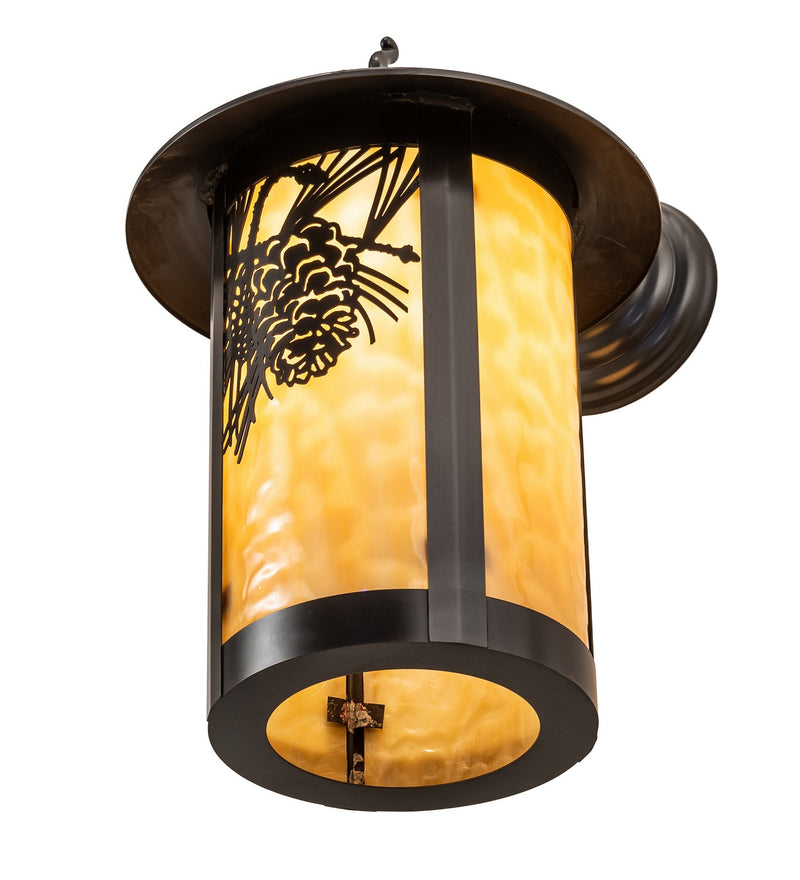 Meyda Tiffany 90973 One Light Wall Sconce, Craftsman Brown