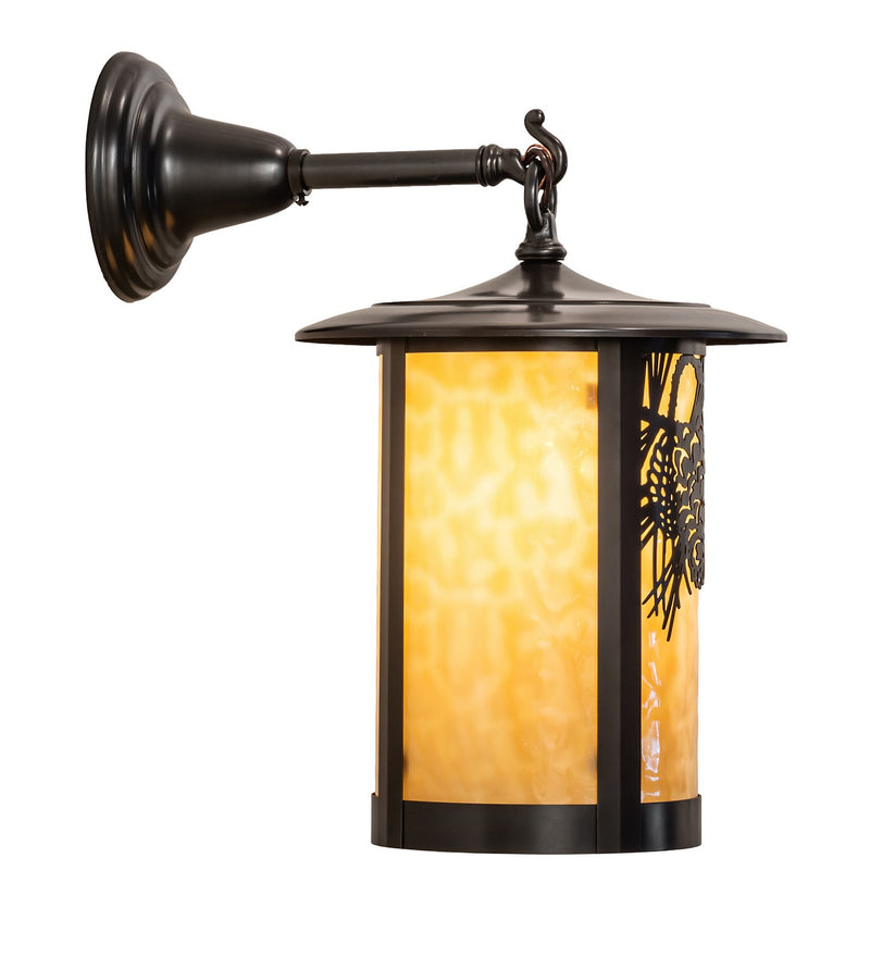 Meyda Tiffany 90973 One Light Wall Sconce, Craftsman Brown