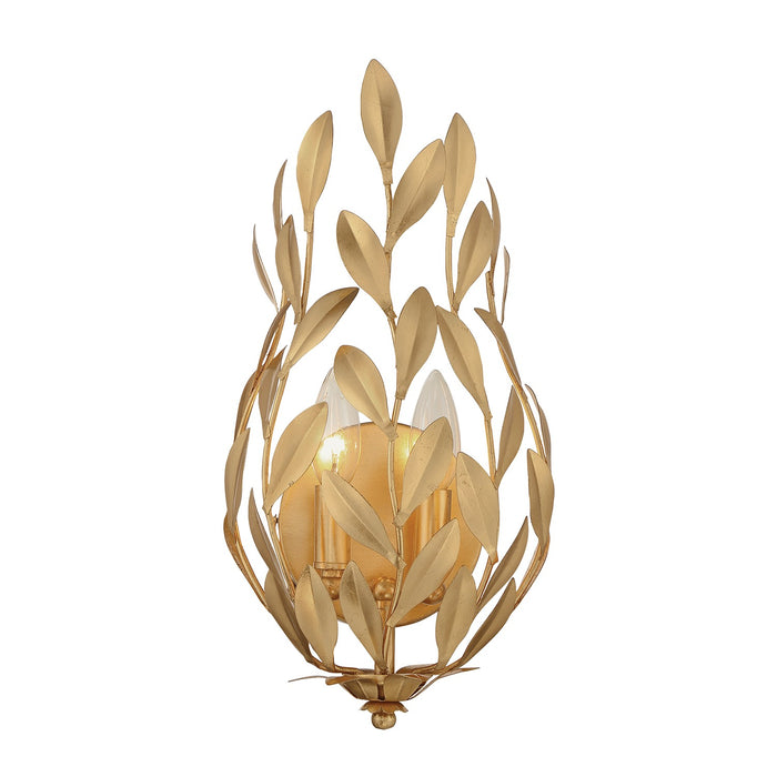 Crystorama 561-GA Two Light Wall Sconce, Antique Gold