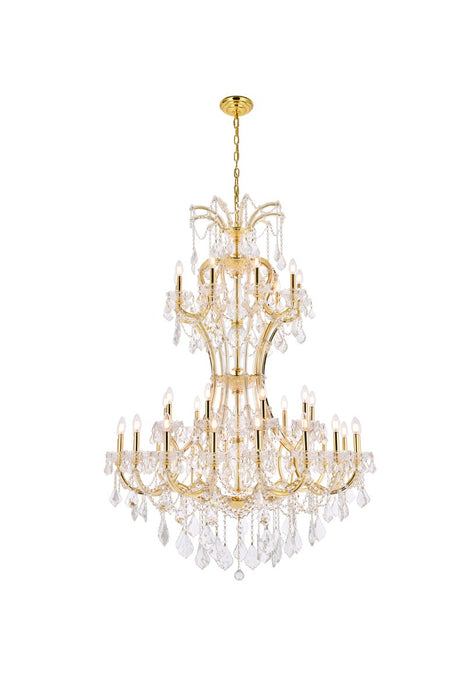 Elegant Lighting 2800D46G/RC 36 light Chandelier, Gold